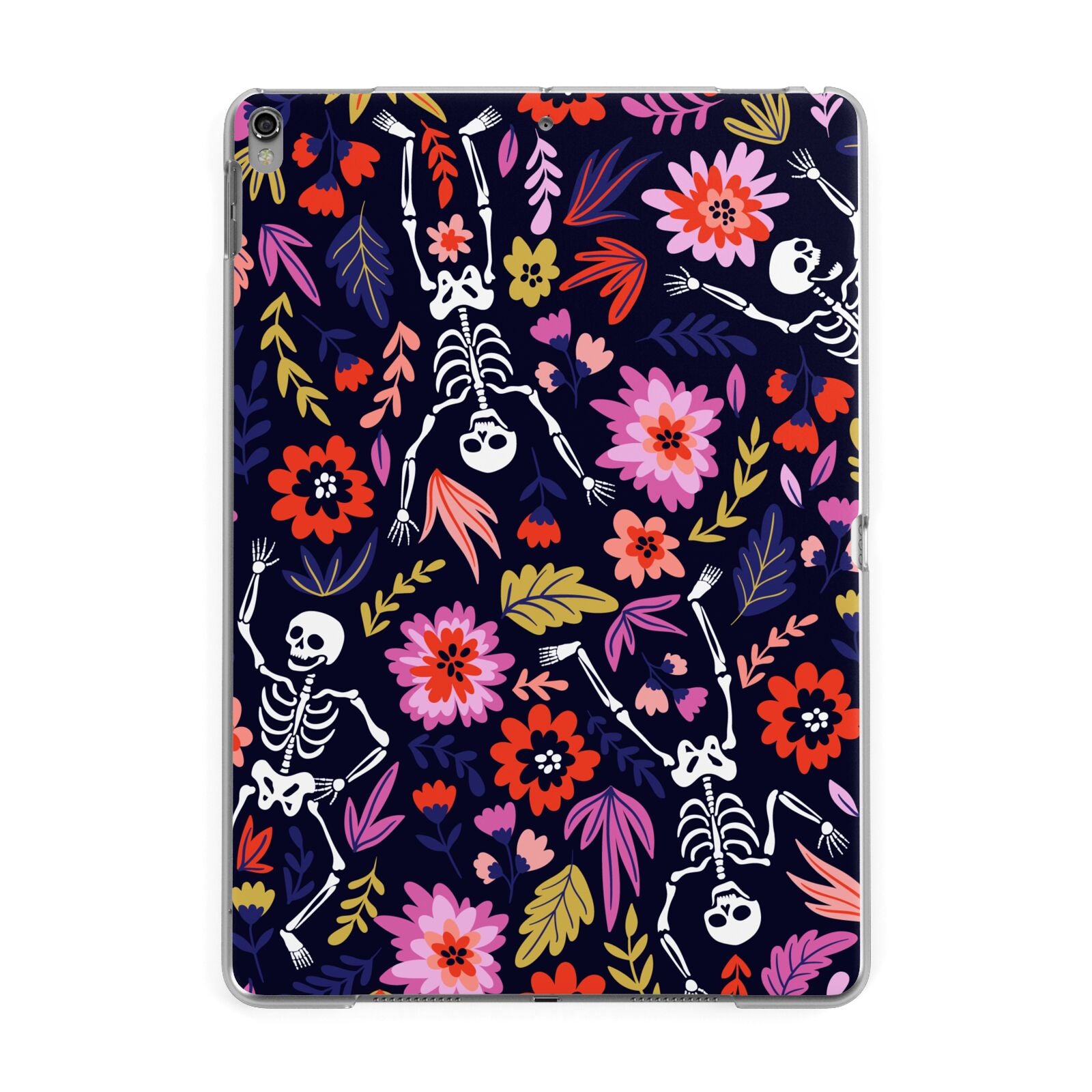 Floral Skeleton Apple iPad Grey Case