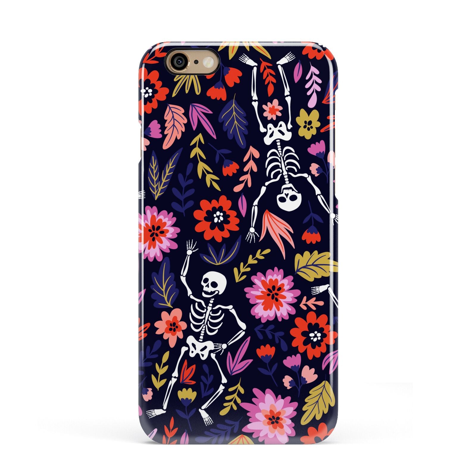 Floral Skeleton Apple iPhone 6 3D Snap Case