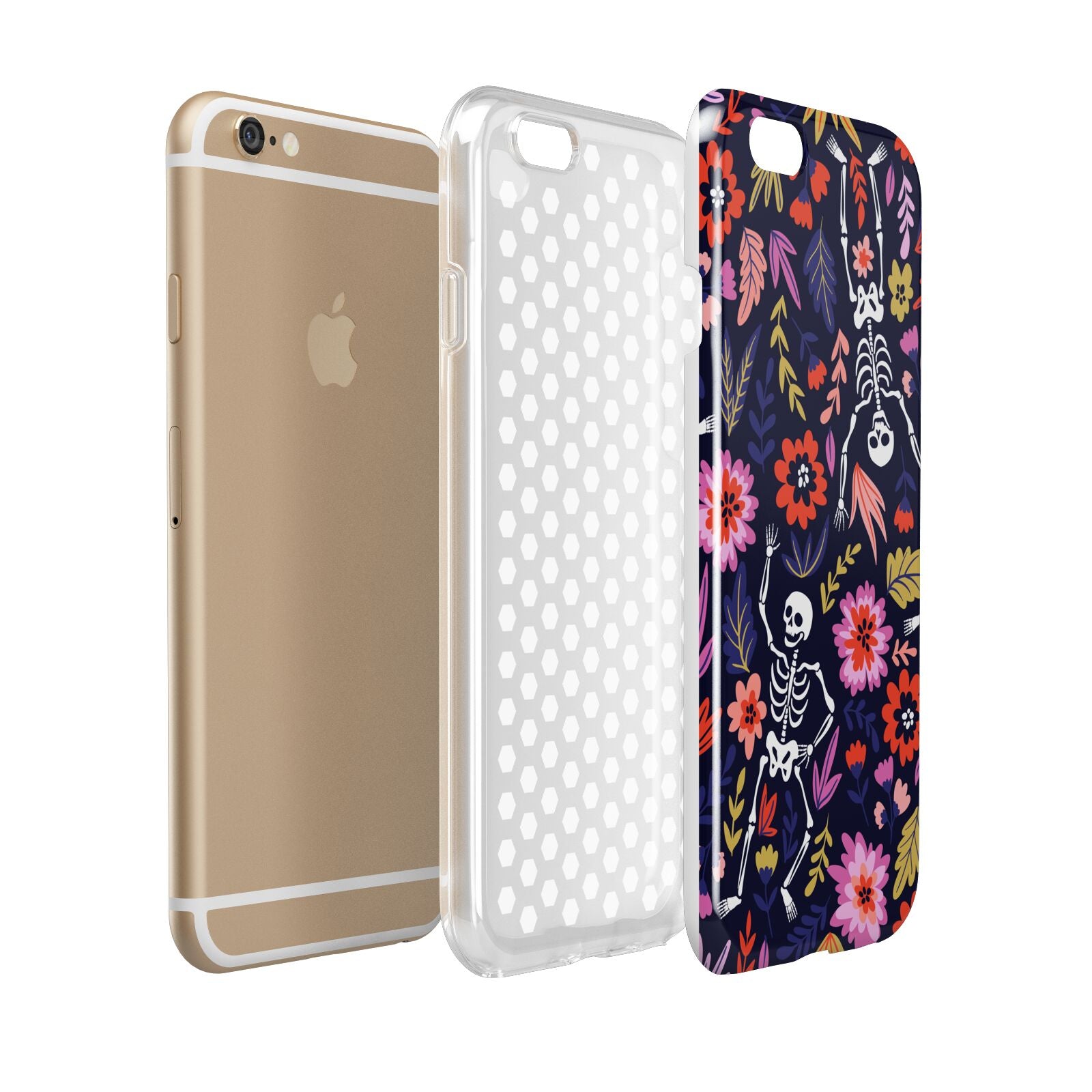 Floral Skeleton Apple iPhone 6 3D Tough Case Expanded view