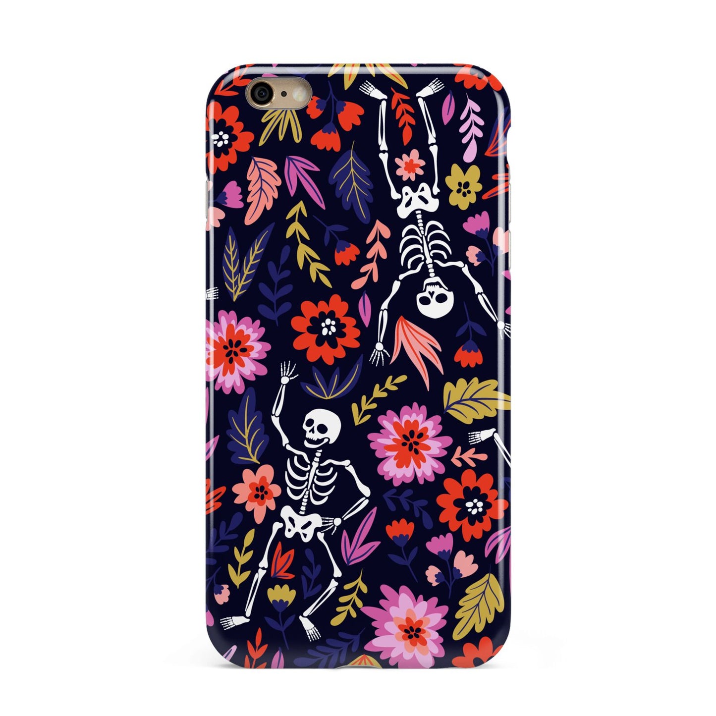 Floral Skeleton Apple iPhone 6 Plus 3D Tough Case