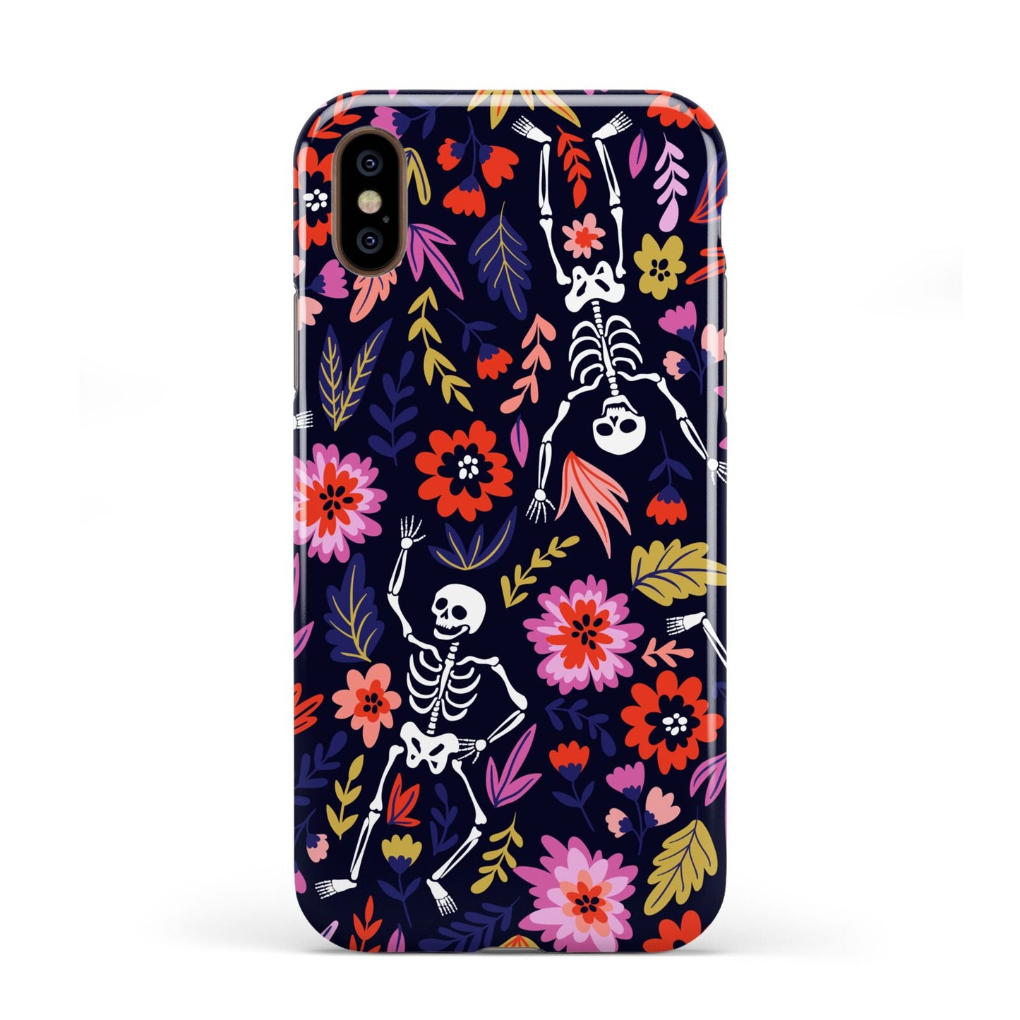 Floral Skeleton Apple iPhone XS 3D Tough