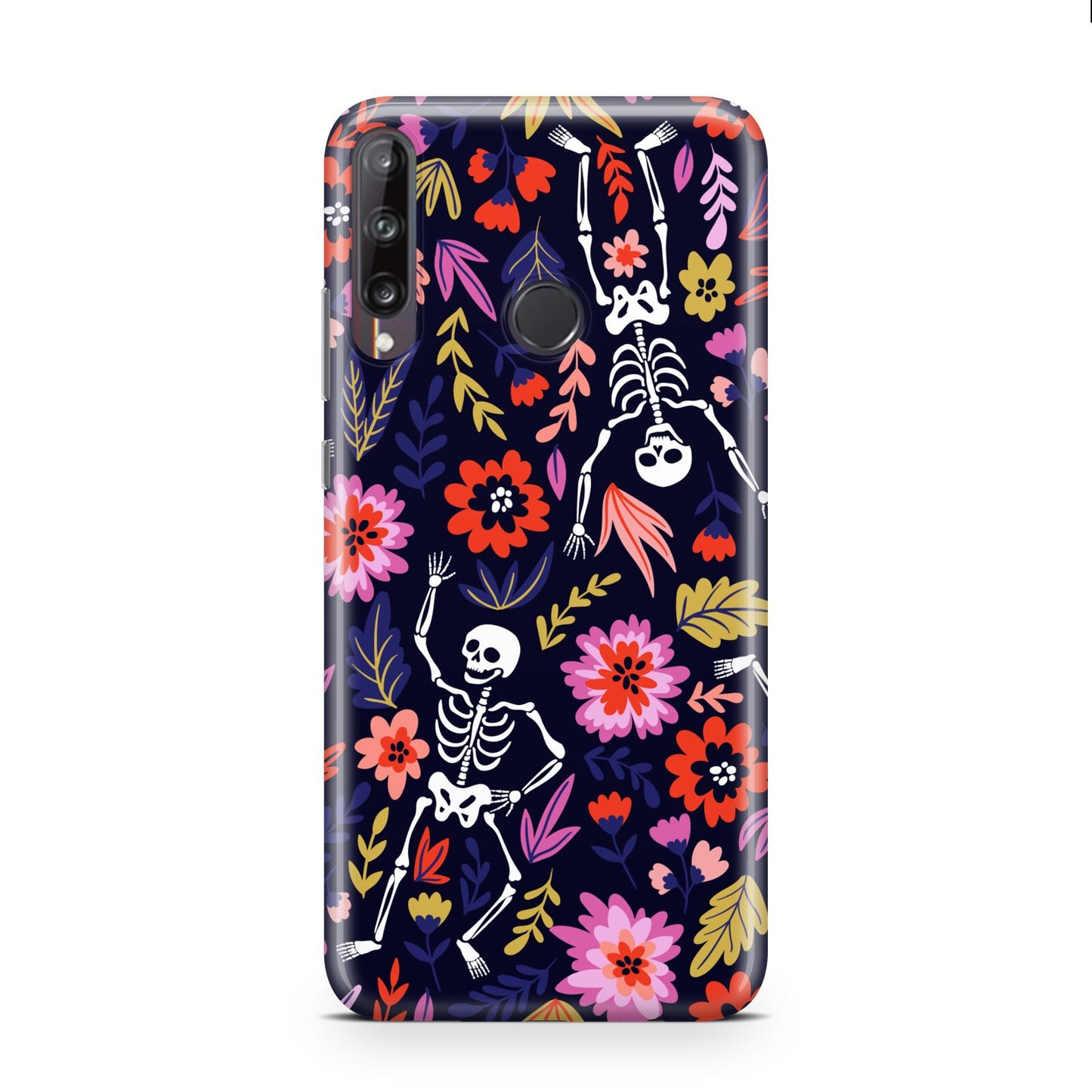 Floral Skeleton Huawei P40 Lite E Phone Case