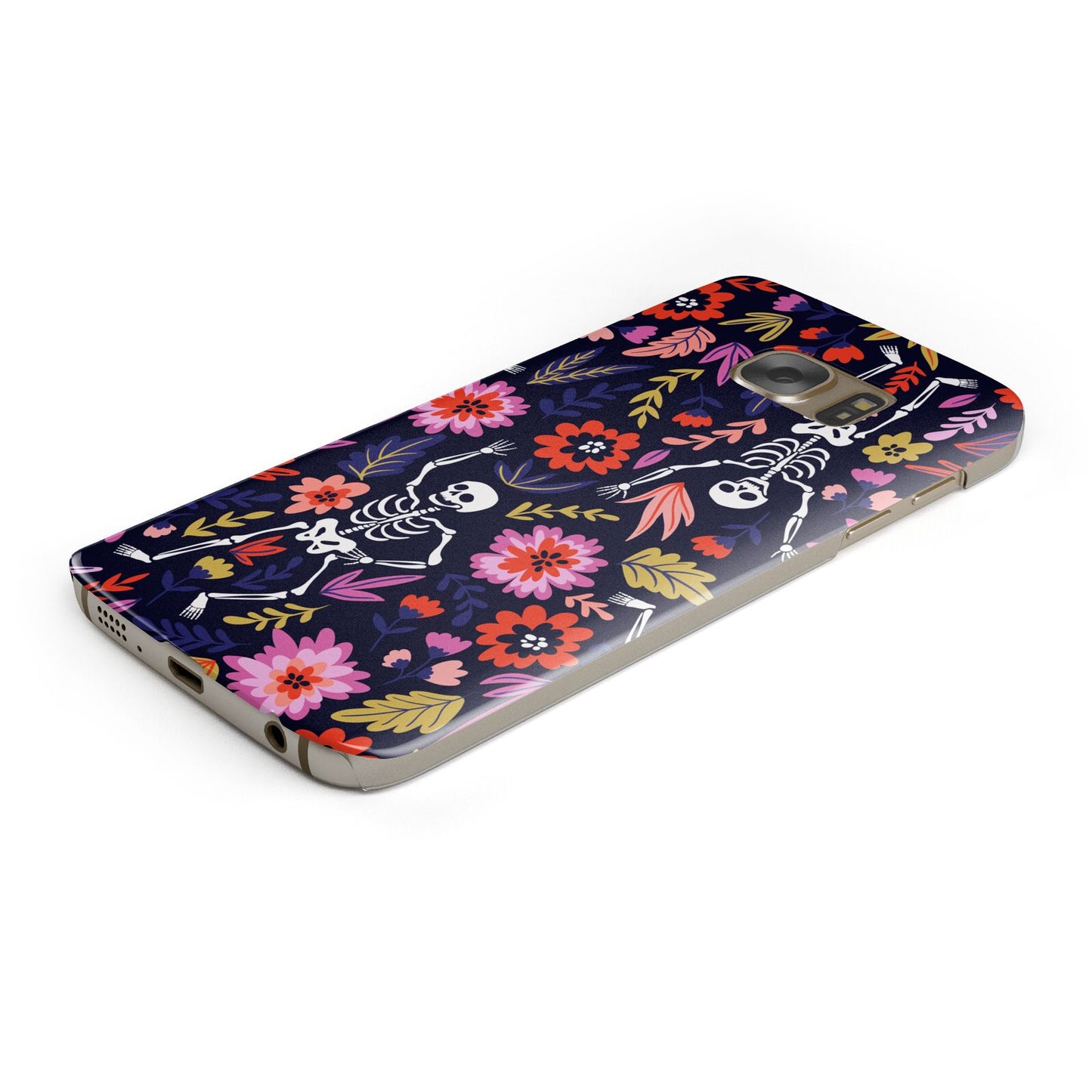 Floral Skeleton Samsung Galaxy Case Bottom Cutout