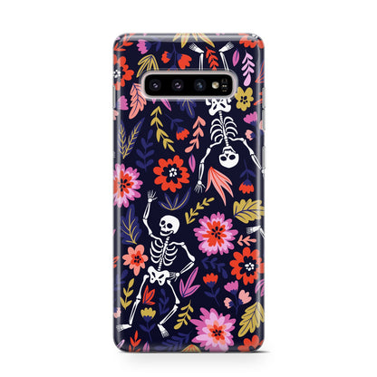 Floral Skeleton Samsung Galaxy S10 Case