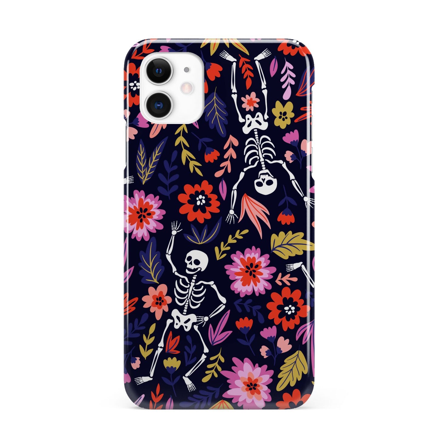 Floral Skeleton iPhone 11 3D Snap Case