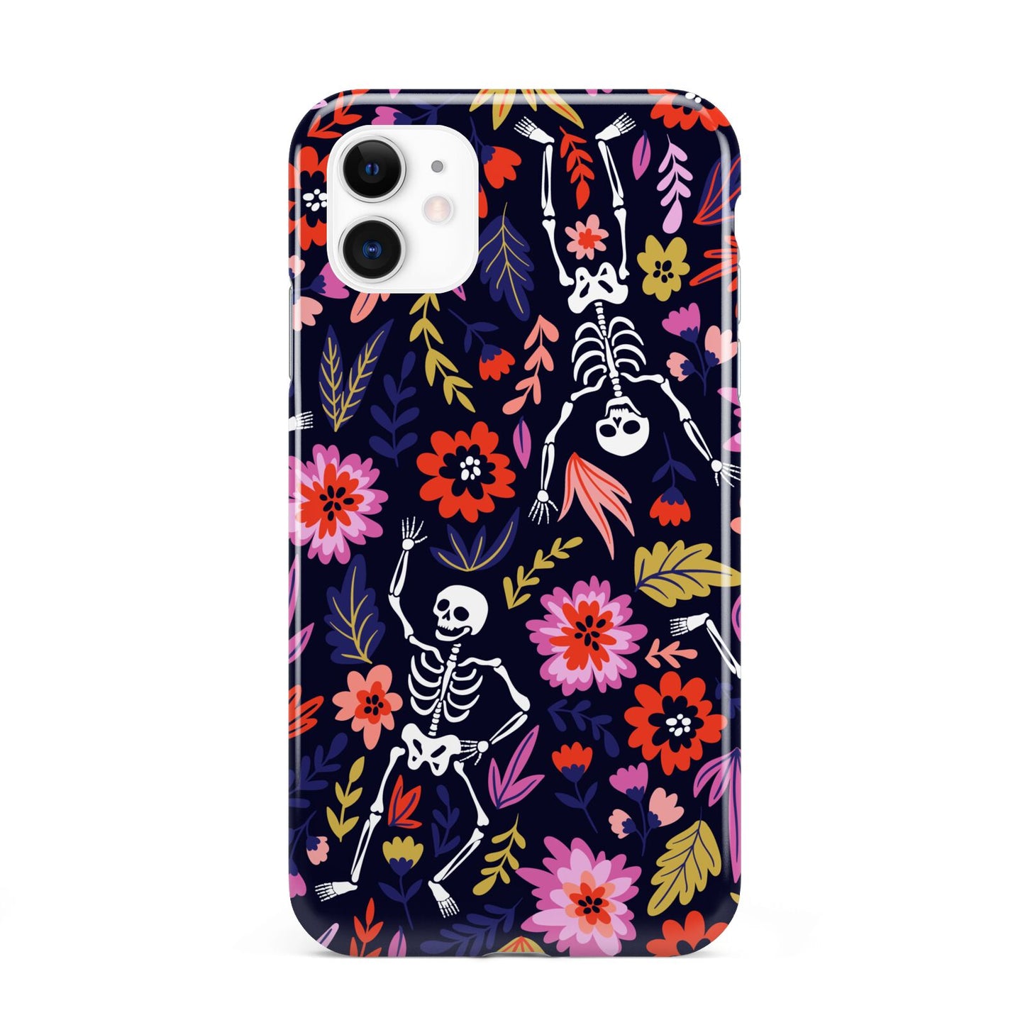 Floral Skeleton iPhone 11 3D Tough Case