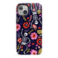 Floral Skeleton iPhone 13 Full Wrap 3D Tough Case