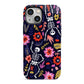 Floral Skeleton iPhone 13 Mini Full Wrap 3D Tough Case