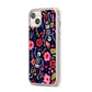 Floral Skeleton iPhone 14 Plus Clear Tough Case Starlight Angled Image