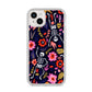 Floral Skeleton iPhone 14 Plus Clear Tough Case Starlight