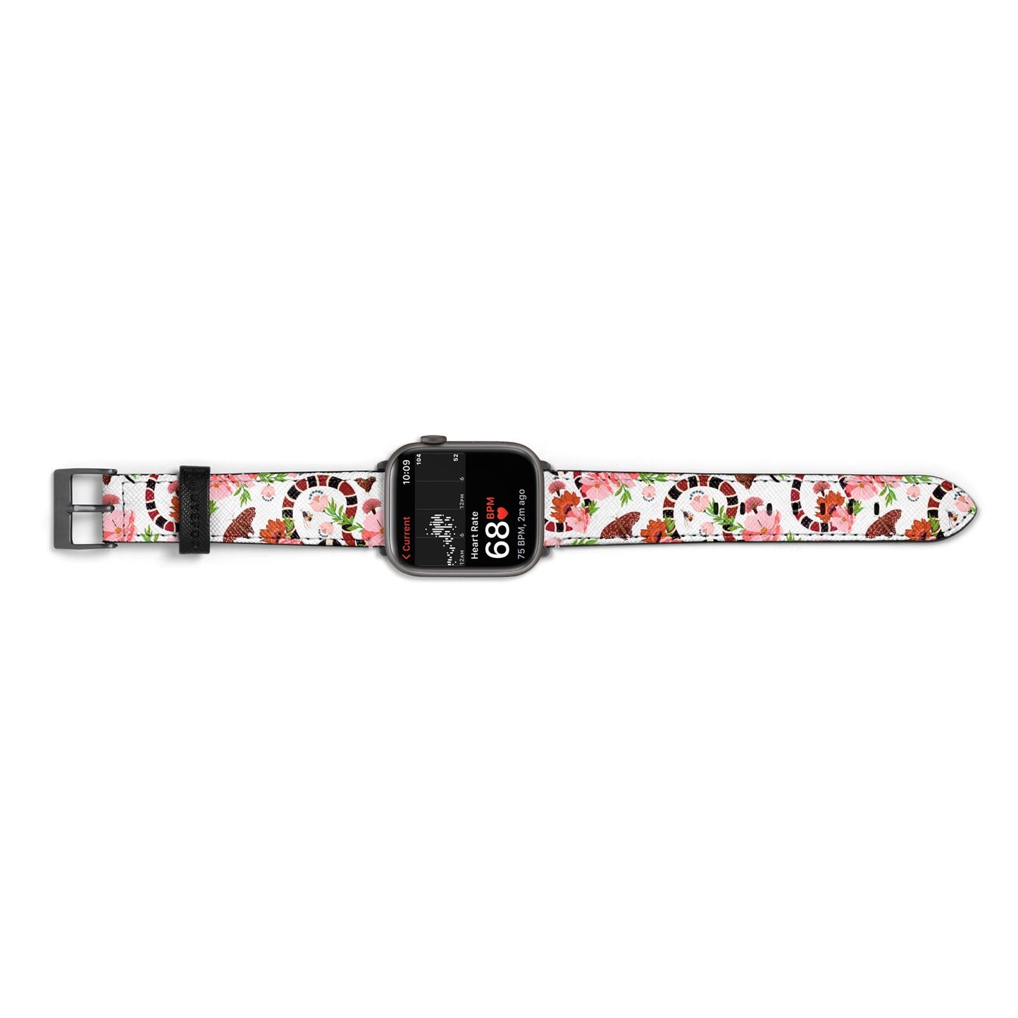 Floral Snake Apple Watch Strap Size 38mm Landscape Image Space Grey Hardware