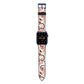 Floral Snake Apple Watch Strap with Blue Hardware