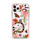 Floral Snake Apple iPhone 11 Pro in Silver with Pink Impact Case