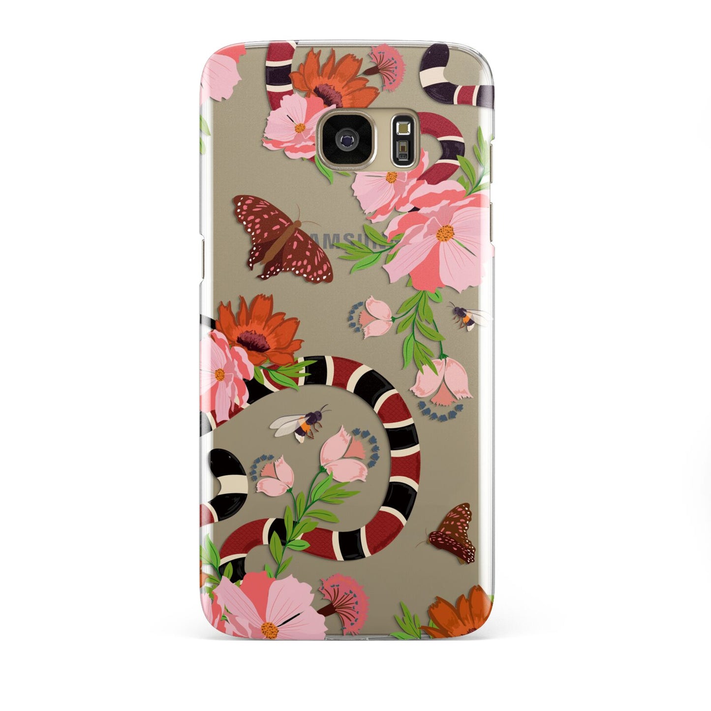 Floral Snake Samsung Galaxy S7 Edge Case