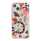 Floral Snake iPhone 13 Clear Bumper Case