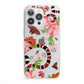Floral Snake iPhone 13 Pro Clear Bumper Case