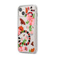 Floral Snake iPhone 14 Plus Clear Tough Case Starlight Angled Image