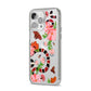 Floral Snake iPhone 14 Pro Max Clear Tough Case Silver Angled Image