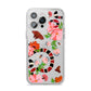 Floral Snake iPhone 14 Pro Max Clear Tough Case Silver