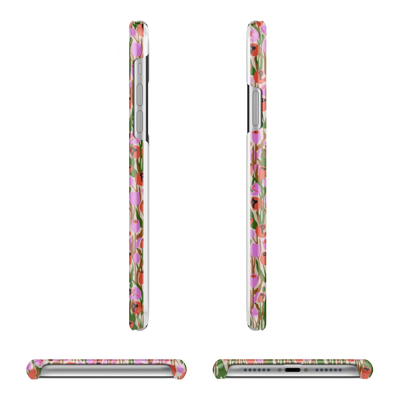 Floral iPhone 11 Pro 3D Snap Case Angle Images