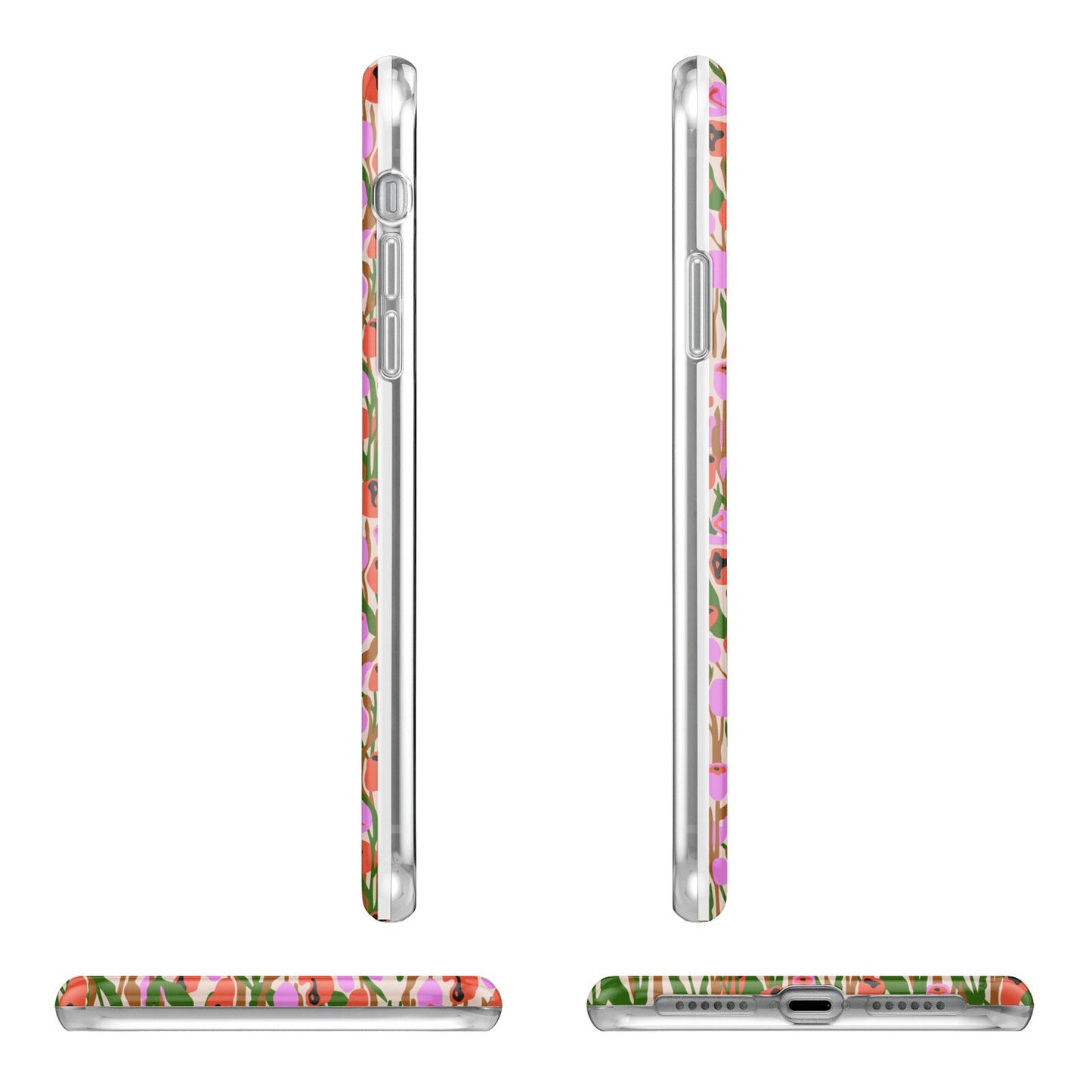 Floral iPhone 11 Pro 3D Tough Case Angle Images