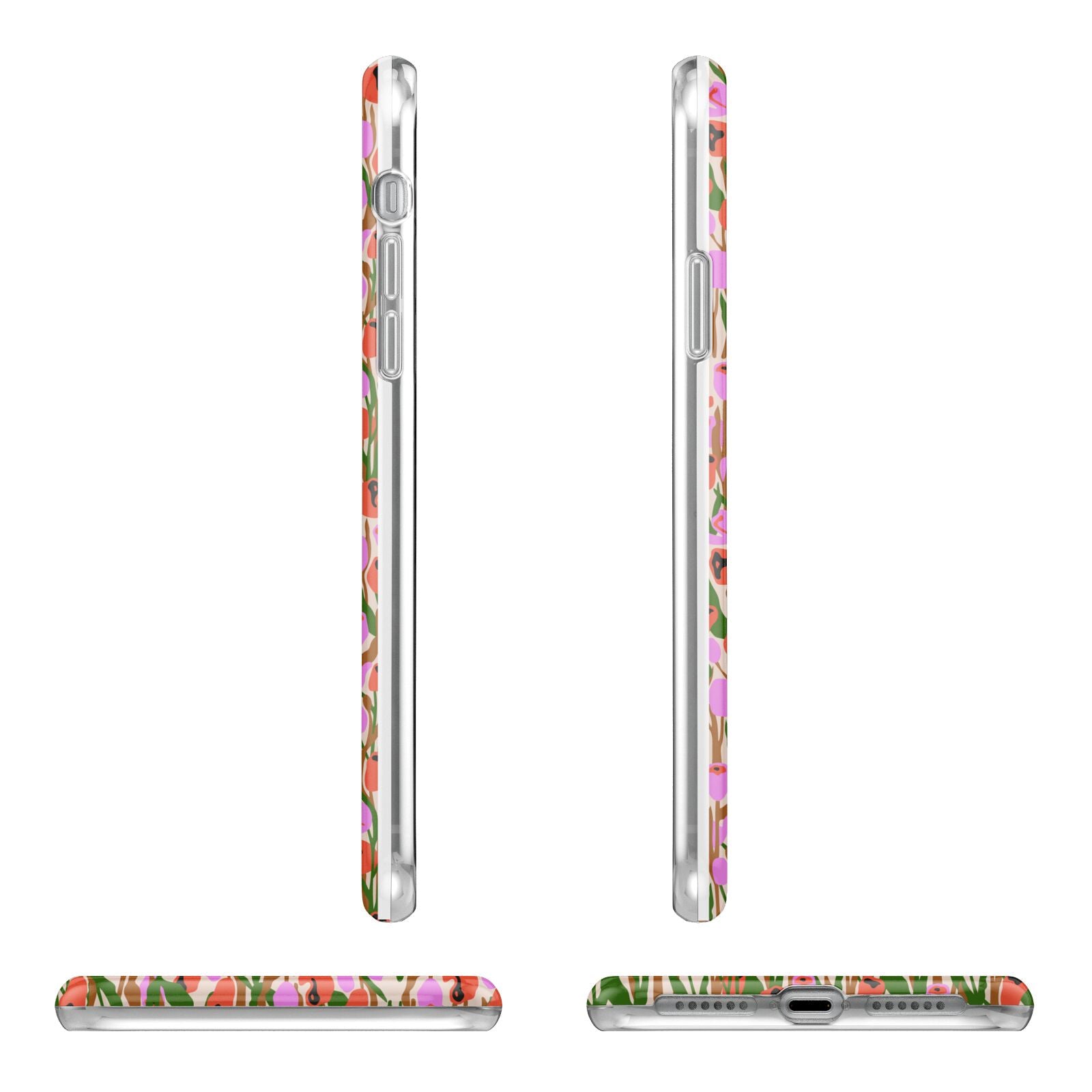 Floral iPhone 11 Pro 3D Tough Case Angle Images