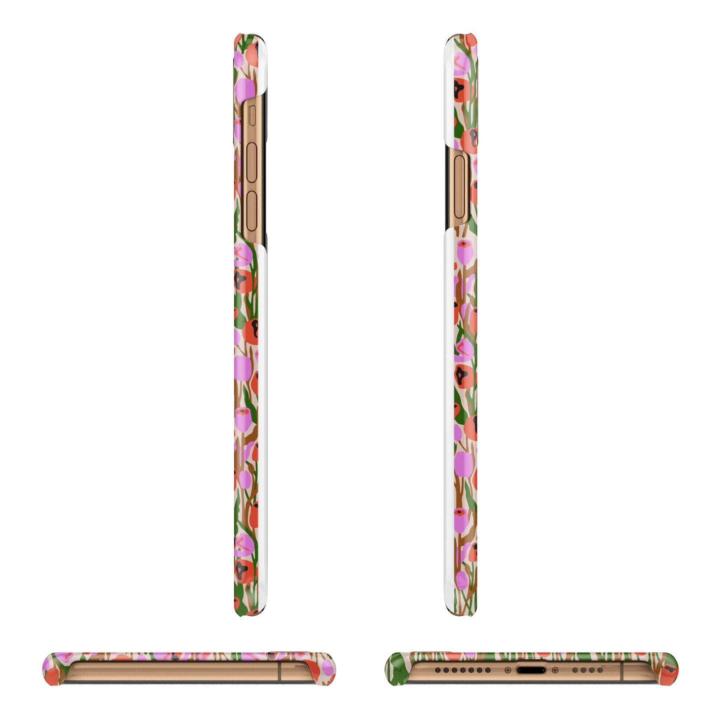 Floral iPhone 11 Pro Max 3D Snap Case Angle Images