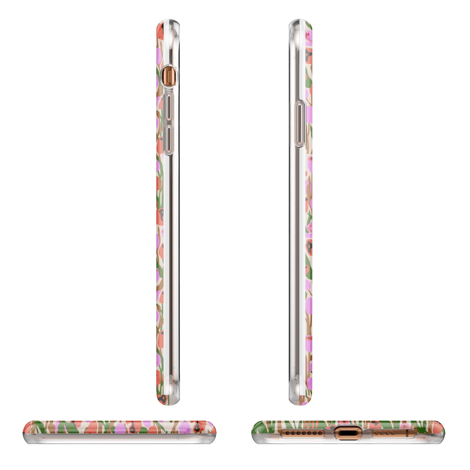 Floral iPhone 11 Pro Max 3D Tough Case Angle Images