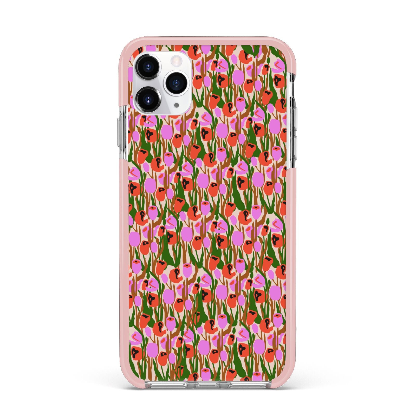 Floral iPhone 11 Pro Max Impact Pink Edge Case