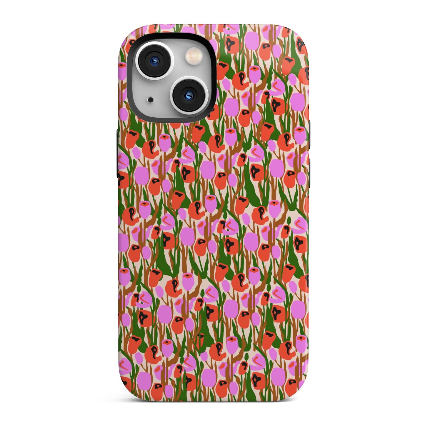 Floral iPhone 13 Mini Full Wrap 3D Tough Case