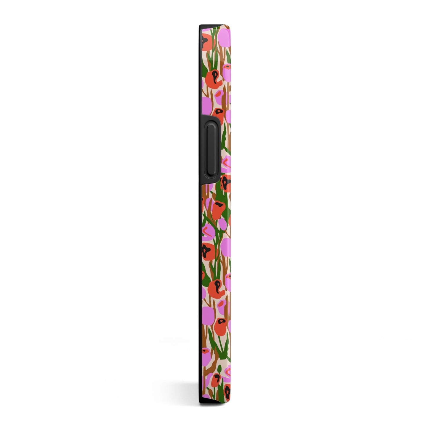 Floral iPhone 13 Mini Side Image 3D Tough Case