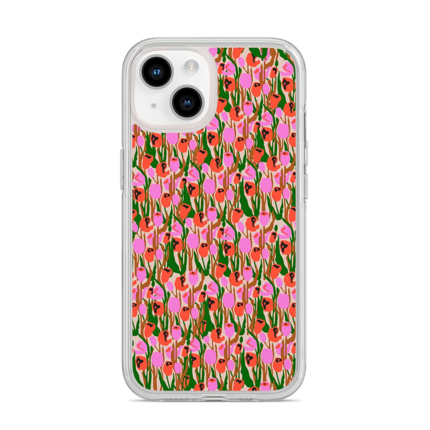 Floral iPhone 14 Clear Tough Case Starlight