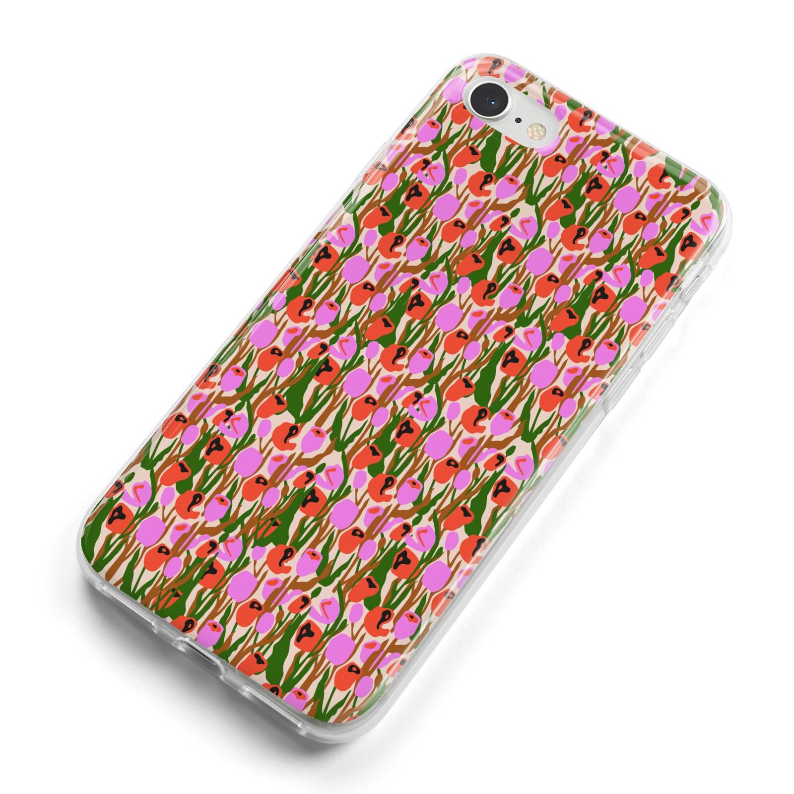 Floral iPhone 8 Bumper Case on Silver iPhone Alternative Image