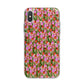 Floral iPhone X Bumper Case on Silver iPhone Alternative Image 1