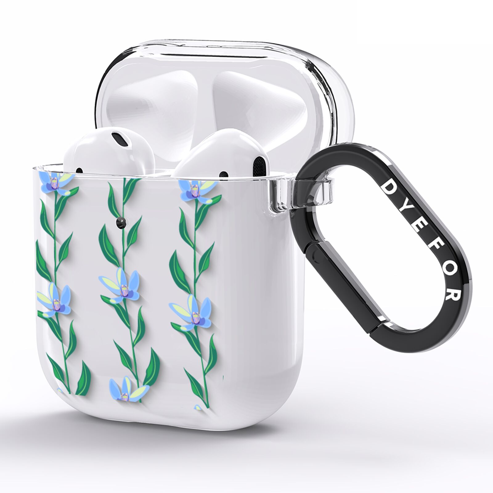 Flower Chain AirPods Clear Case Side Image