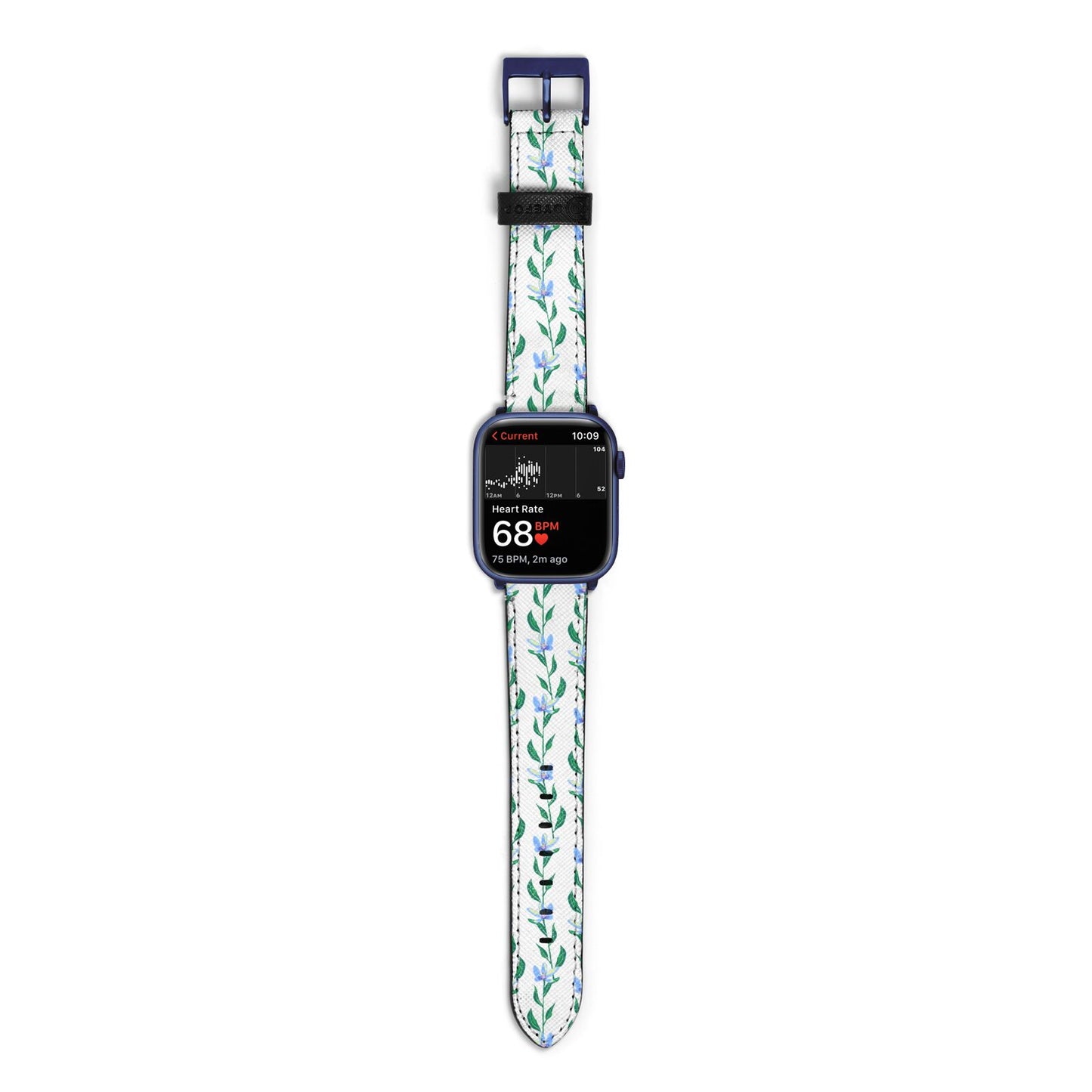 Flower Chain Apple Watch Strap Size 38mm with Blue Hardware