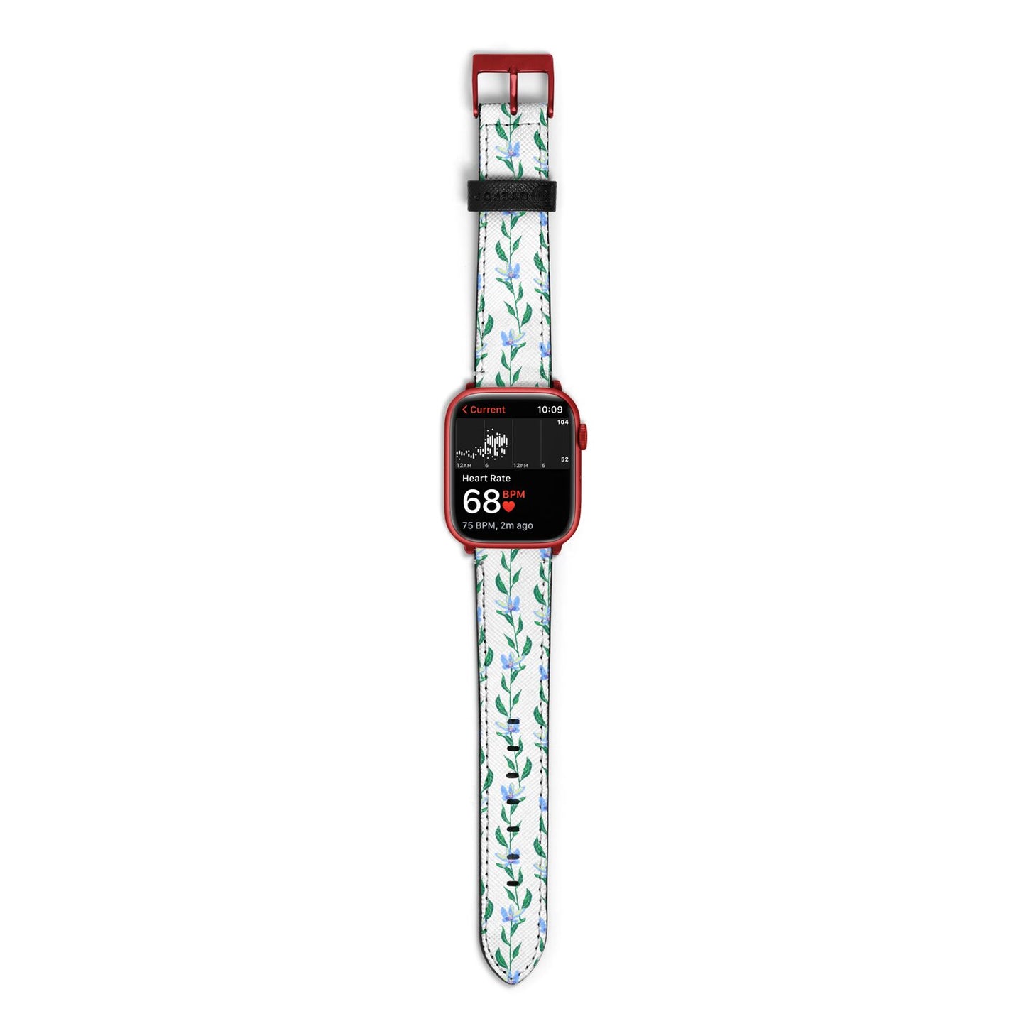 Flower Chain Apple Watch Strap Size 38mm with Red Hardware