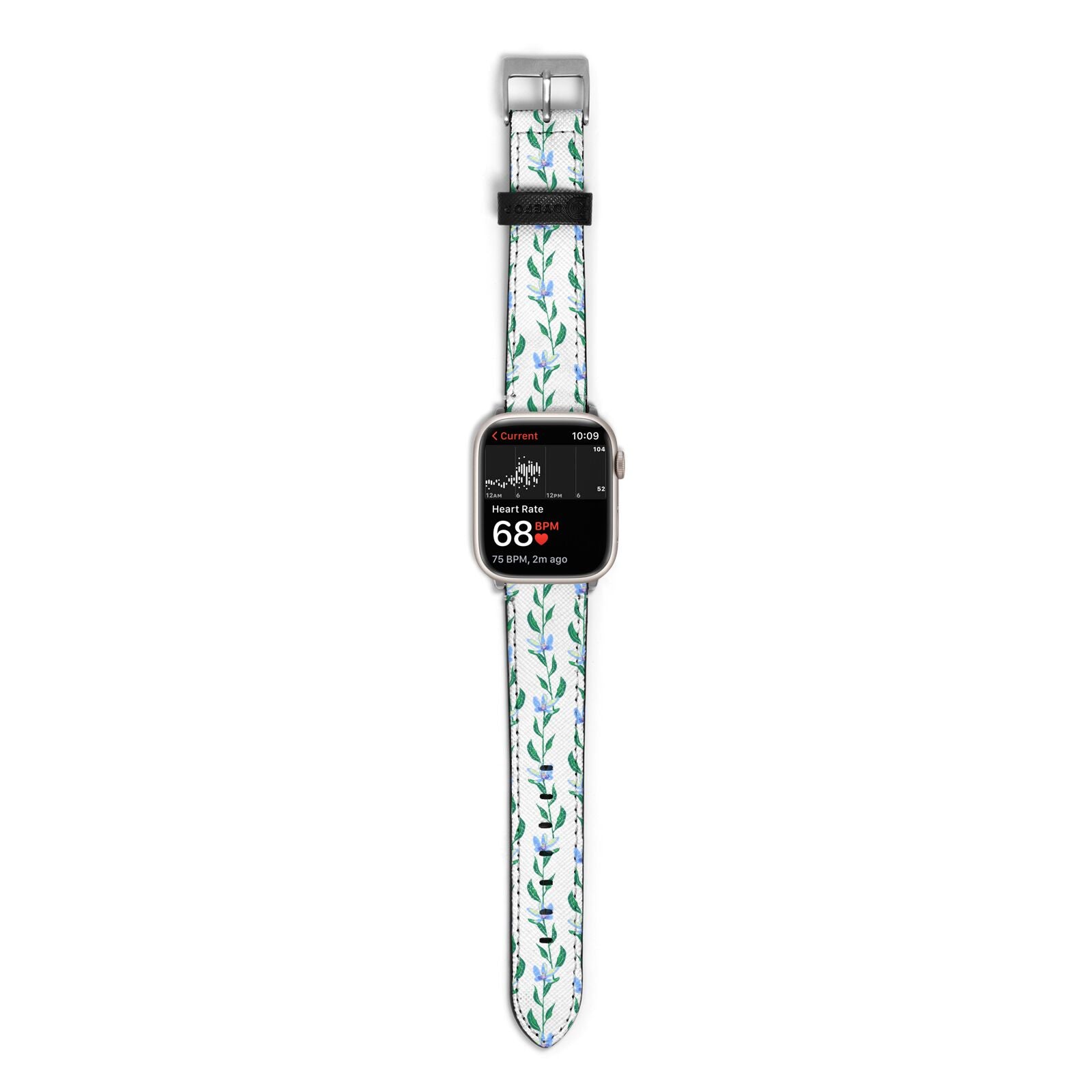 Flower Chain Apple Watch Strap Size 38mm with Silver Hardware