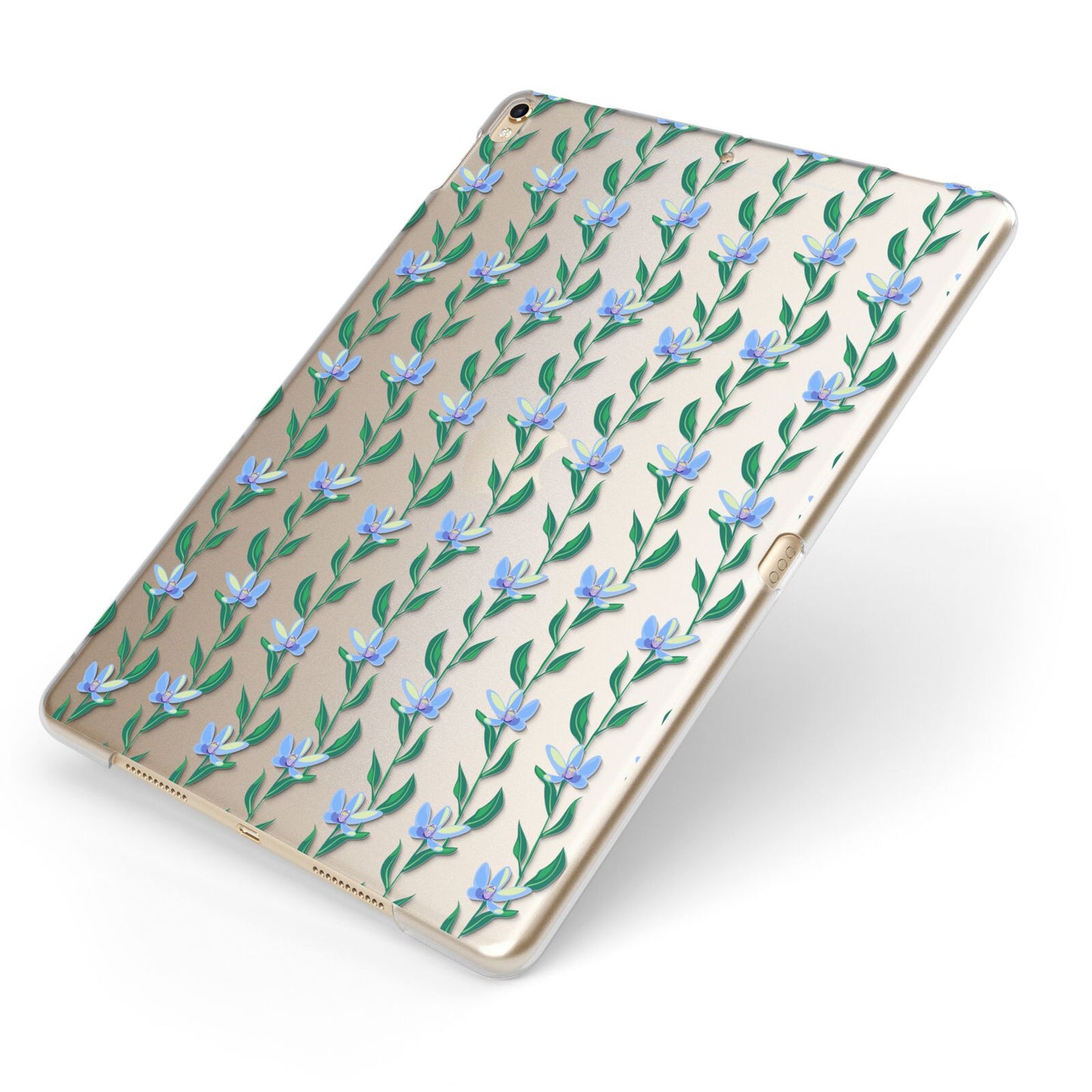 Flower Chain Apple iPad Case on Gold iPad Side View
