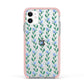 Flower Chain Apple iPhone 11 in White with Pink Impact Case