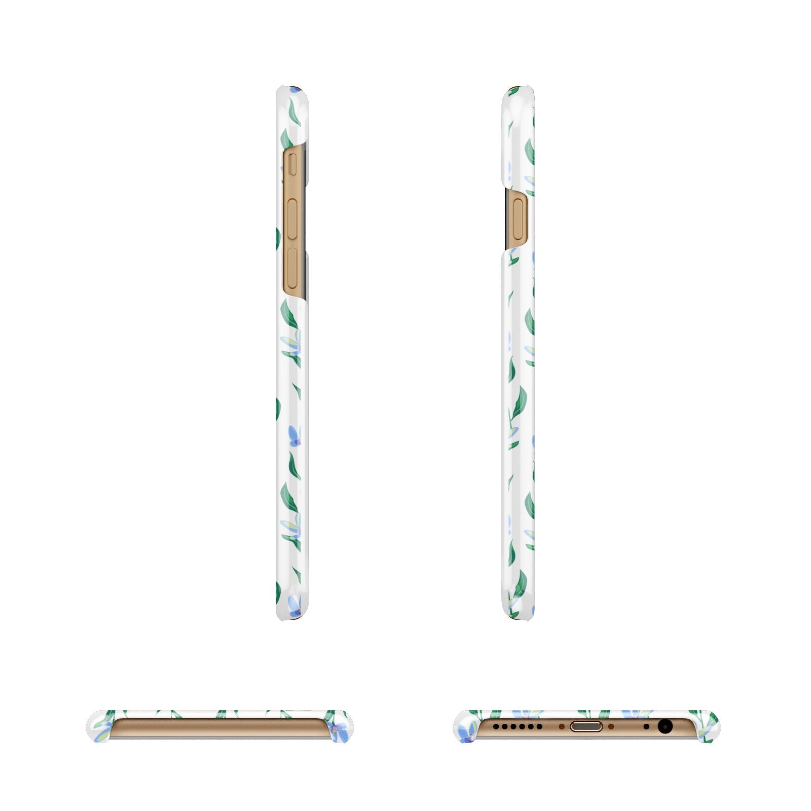 Flower Chain Apple iPhone 6 3D Wrap Snap Case Angled Images