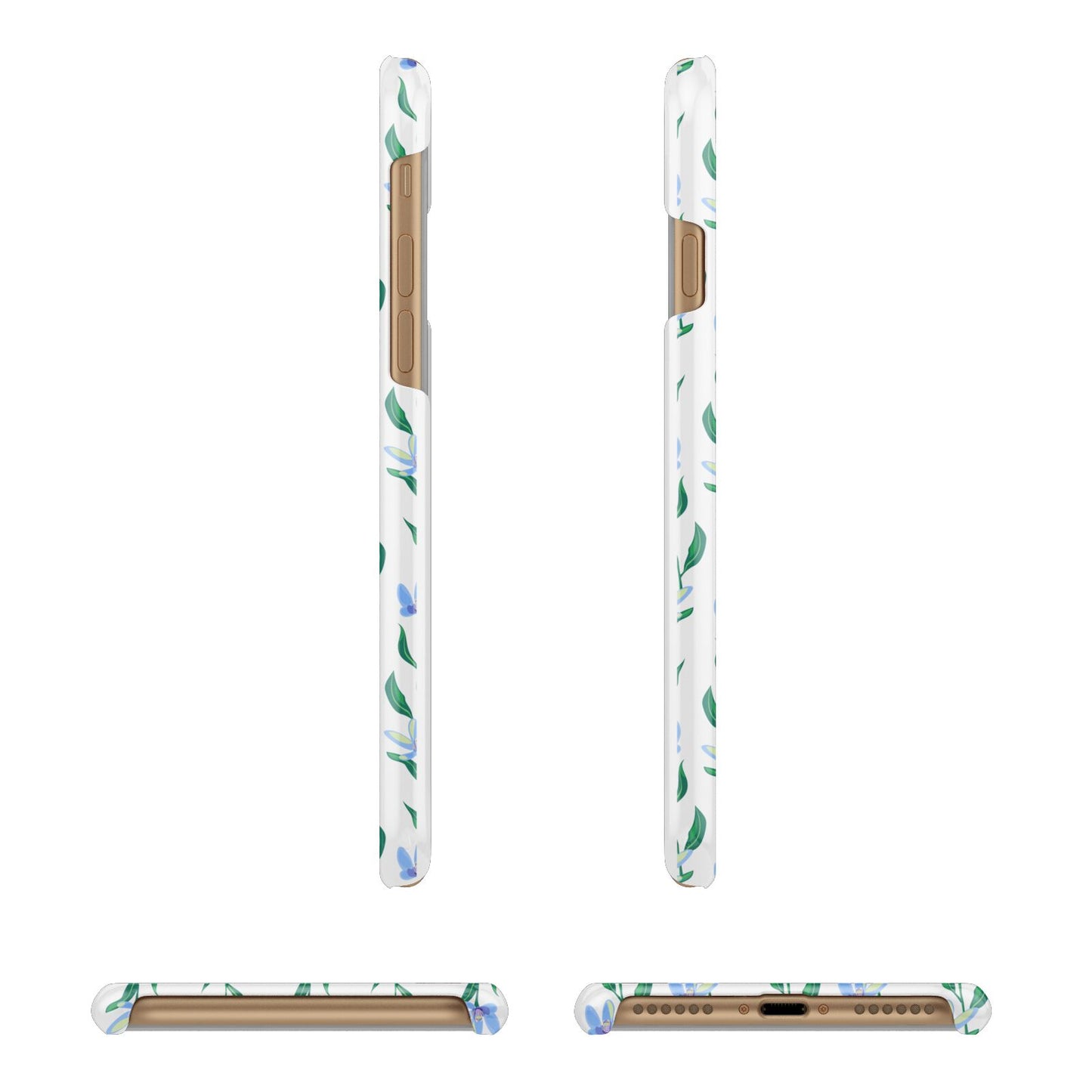 Flower Chain Apple iPhone 7 8 3D Wrap Snap Case Angled Images