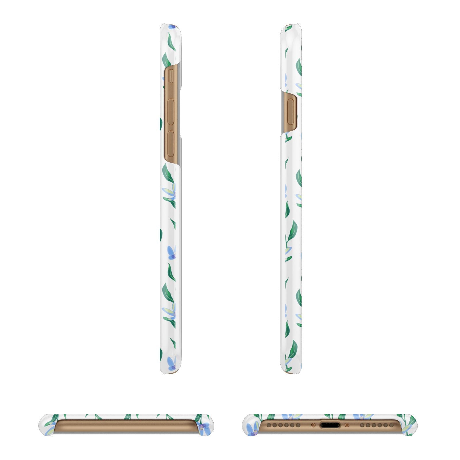 Flower Chain Apple iPhone 7 8 3D Wrap Snap Case Angled Images