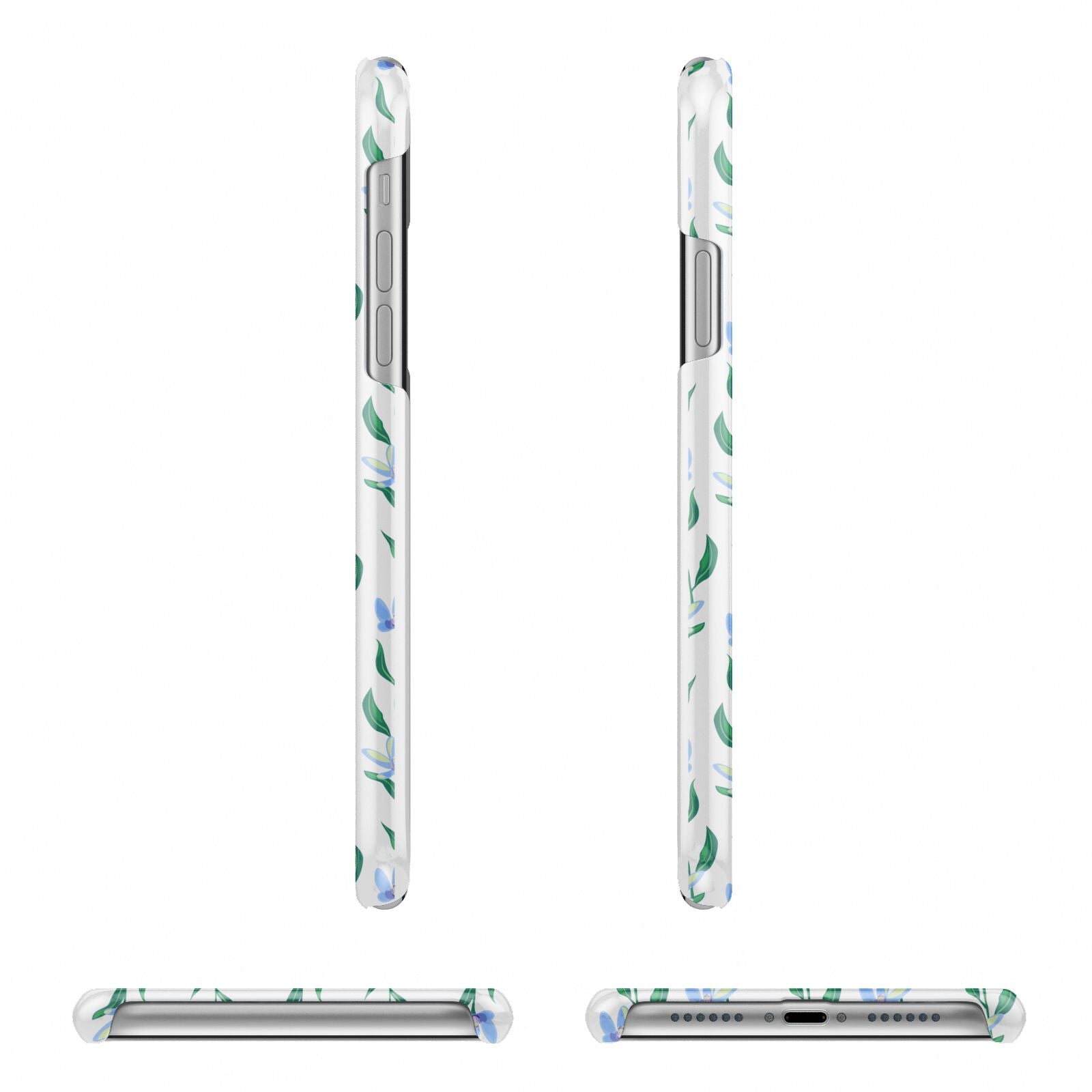 Flower Chain Apple iPhone XR 3D Wrap Snap Case Angled Images on White Phone