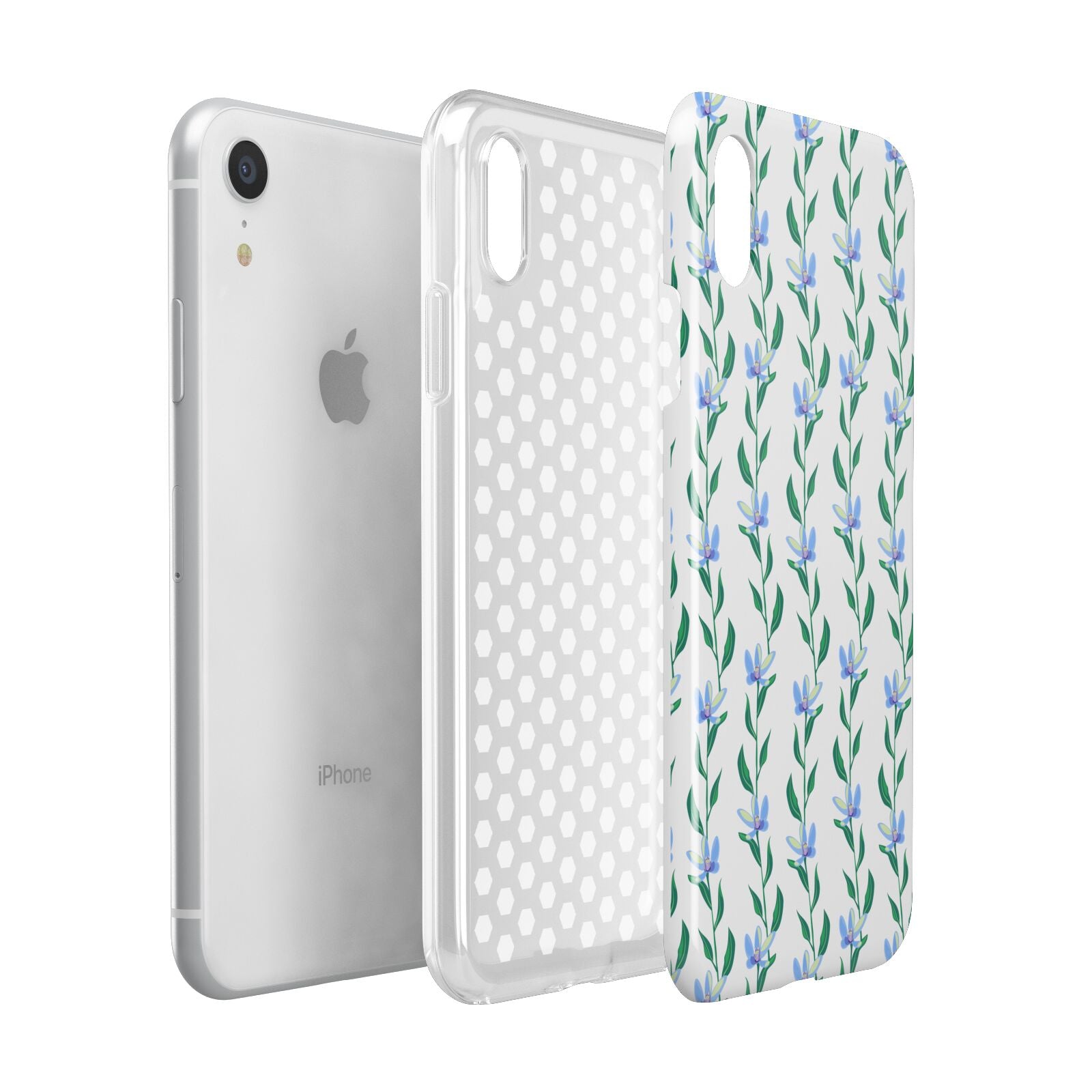 Flower Chain Apple iPhone XR White 3D Tough Case Expanded view