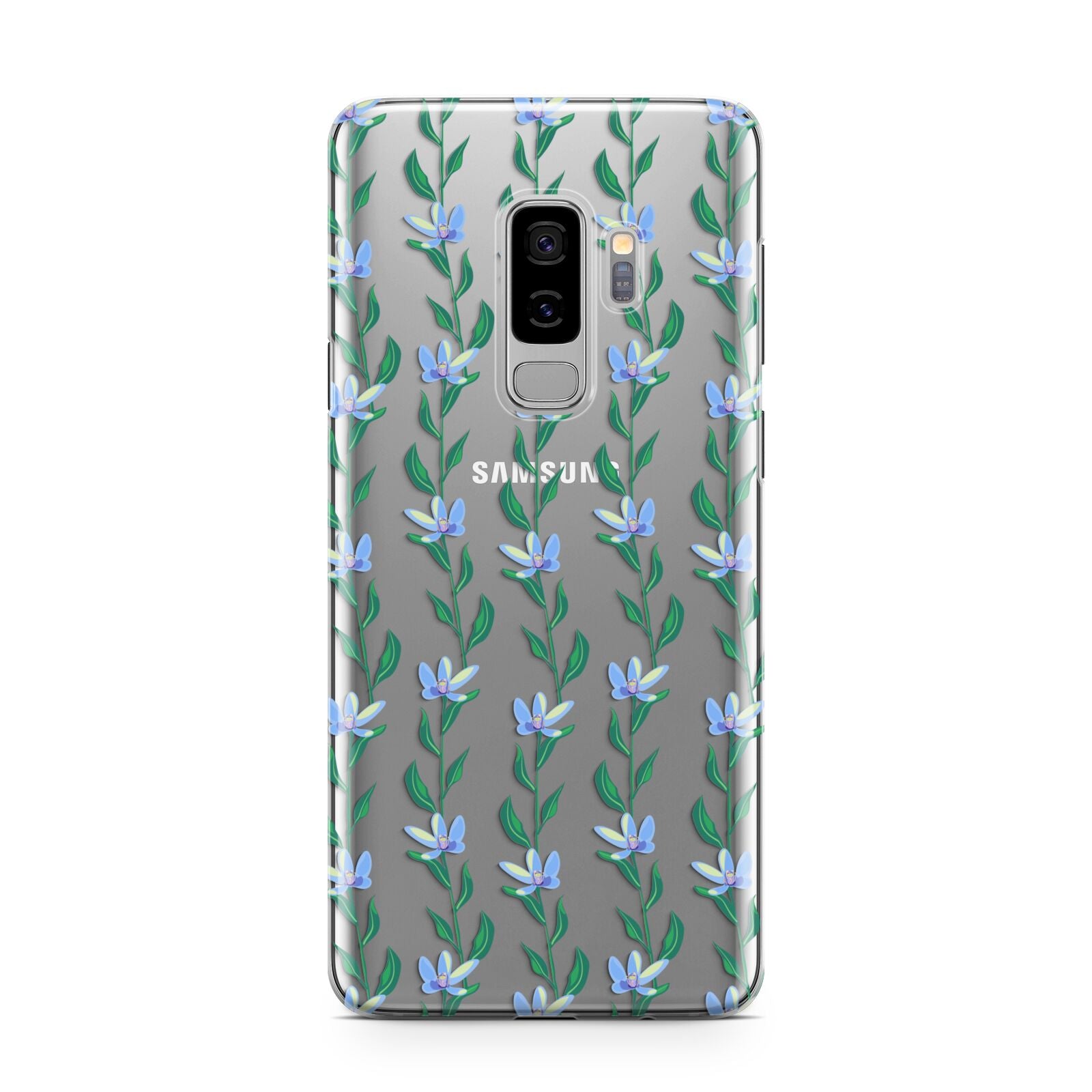 Flower Chain Samsung Galaxy S9 Plus Case on Silver phone