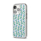 Flower Chain iPhone 14 Pro Glitter Tough Case Silver Angled Image