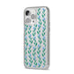 Flower Chain iPhone 14 Pro Max Glitter Tough Case Silver Angled Image