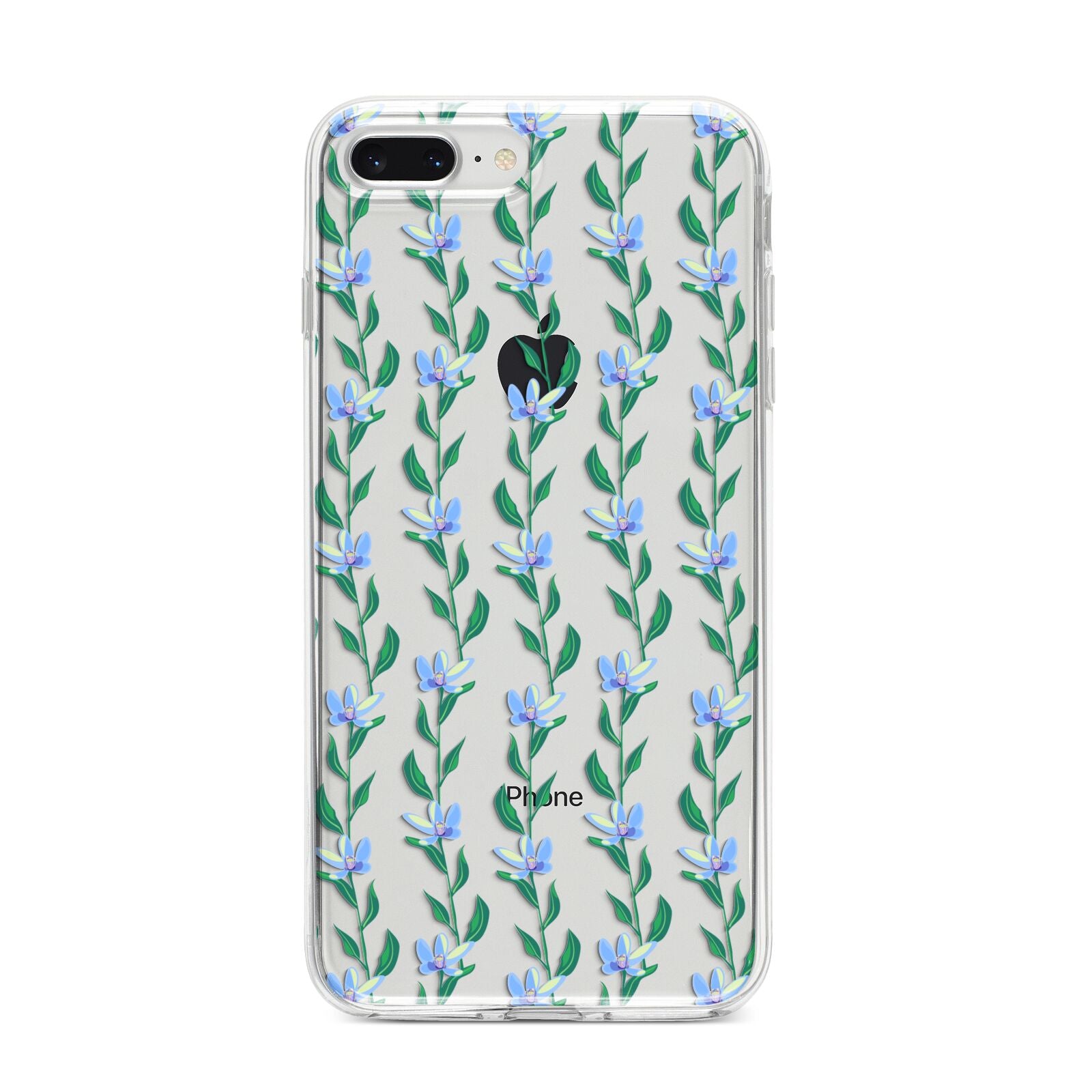 Flower Chain iPhone 8 Plus Bumper Case on Silver iPhone