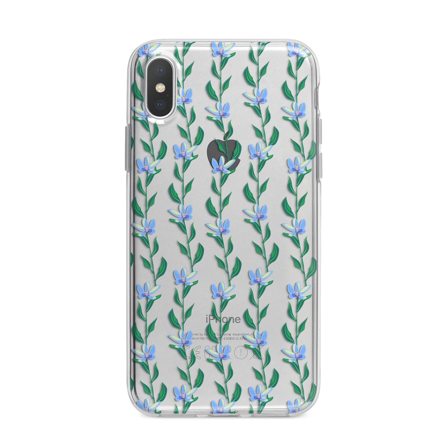 Flower Chain iPhone X Bumper Case on Silver iPhone Alternative Image 1